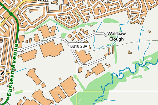 BB10 2BA map - OS VectorMap District (Ordnance Survey)