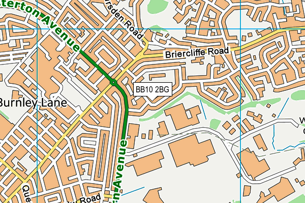 BB10 2BG map - OS VectorMap District (Ordnance Survey)