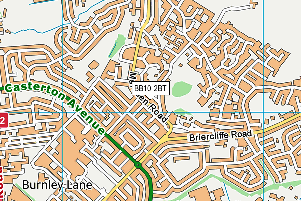 BB10 2BT map - OS VectorMap District (Ordnance Survey)