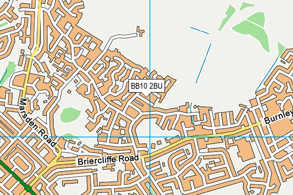 BB10 2BU map - OS VectorMap District (Ordnance Survey)