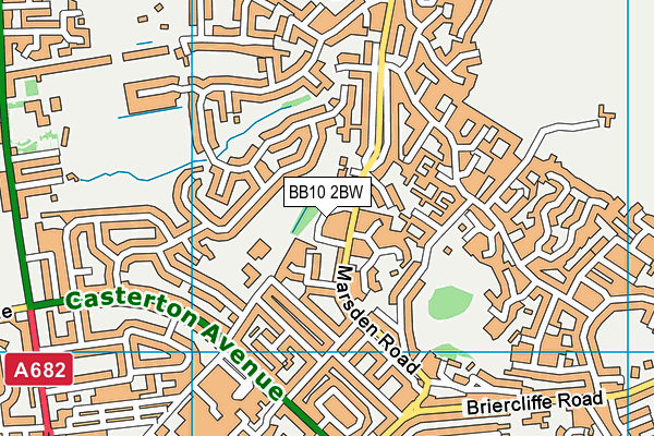 BB10 2BW map - OS VectorMap District (Ordnance Survey)