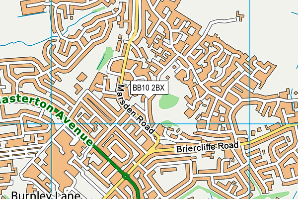 BB10 2BX map - OS VectorMap District (Ordnance Survey)