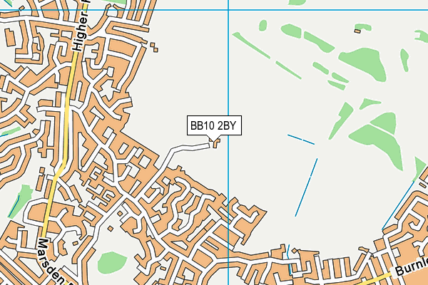 BB10 2BY map - OS VectorMap District (Ordnance Survey)