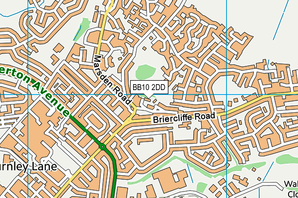 BB10 2DD map - OS VectorMap District (Ordnance Survey)