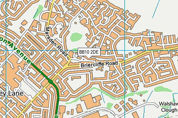 BB10 2DE map - OS VectorMap District (Ordnance Survey)