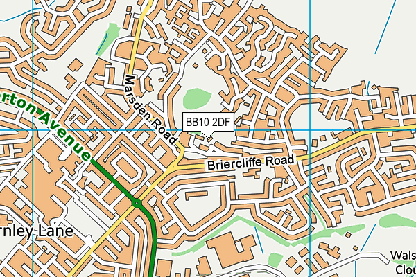 BB10 2DF map - OS VectorMap District (Ordnance Survey)