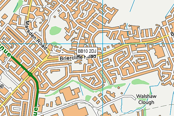 BB10 2DJ map - OS VectorMap District (Ordnance Survey)