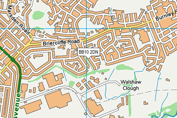 BB10 2DN map - OS VectorMap District (Ordnance Survey)