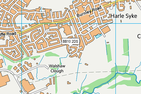 BB10 2DS map - OS VectorMap District (Ordnance Survey)