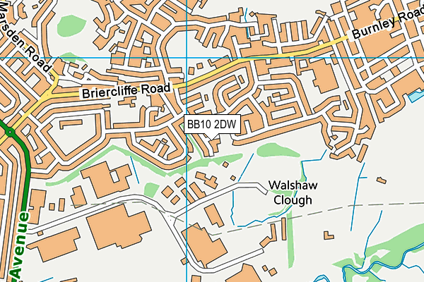 BB10 2DW map - OS VectorMap District (Ordnance Survey)