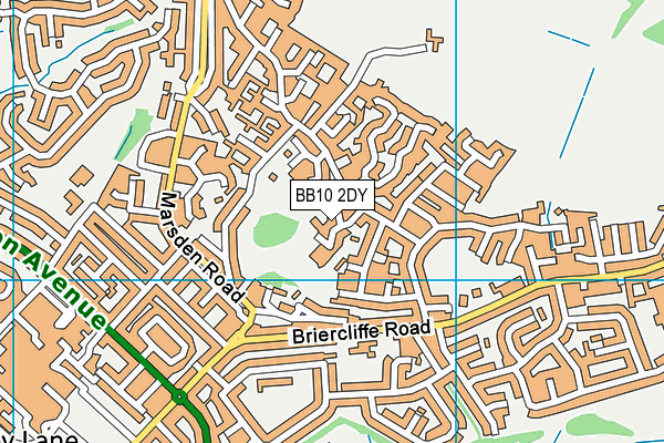 BB10 2DY map - OS VectorMap District (Ordnance Survey)