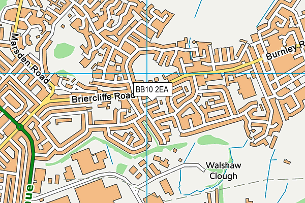 BB10 2EA map - OS VectorMap District (Ordnance Survey)