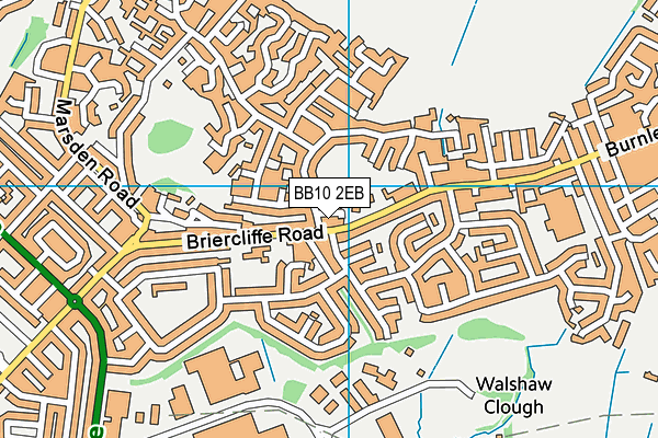 BB10 2EB map - OS VectorMap District (Ordnance Survey)