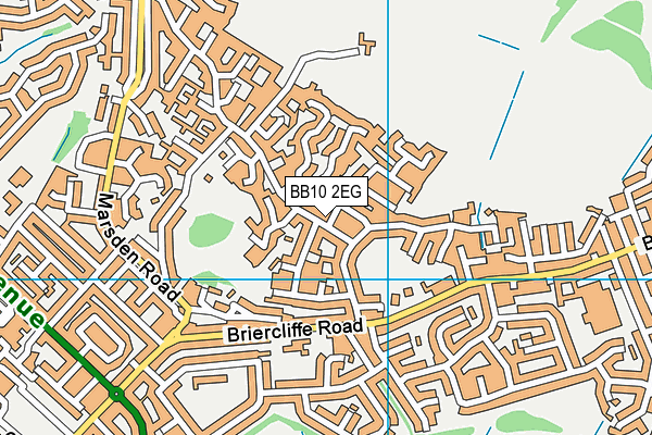 BB10 2EG map - OS VectorMap District (Ordnance Survey)