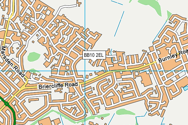 BB10 2EL map - OS VectorMap District (Ordnance Survey)
