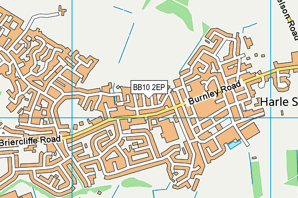 BB10 2EP map - OS VectorMap District (Ordnance Survey)