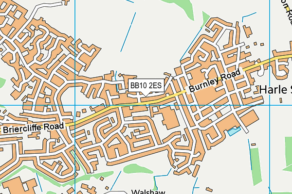 BB10 2ES map - OS VectorMap District (Ordnance Survey)