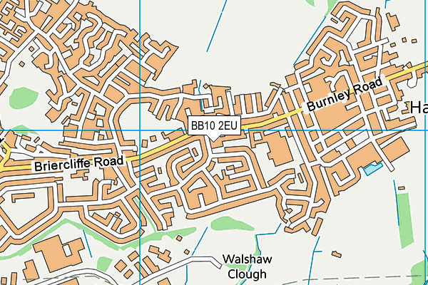BB10 2EU map - OS VectorMap District (Ordnance Survey)
