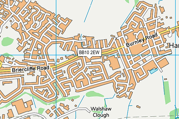 BB10 2EW map - OS VectorMap District (Ordnance Survey)