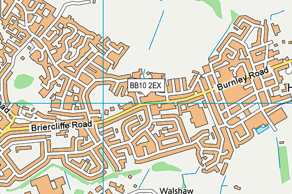 BB10 2EX map - OS VectorMap District (Ordnance Survey)
