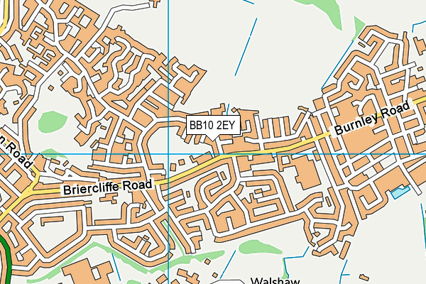 BB10 2EY map - OS VectorMap District (Ordnance Survey)