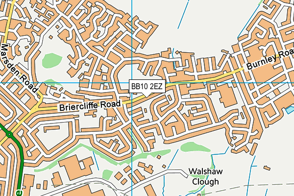 BB10 2EZ map - OS VectorMap District (Ordnance Survey)