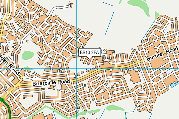 BB10 2FA map - OS VectorMap District (Ordnance Survey)