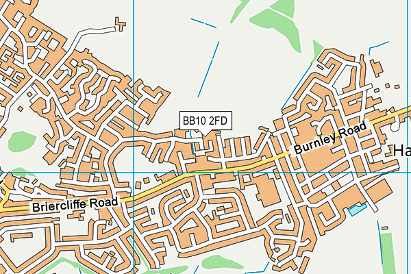 BB10 2FD map - OS VectorMap District (Ordnance Survey)