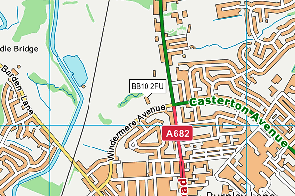 BB10 2FU map - OS VectorMap District (Ordnance Survey)