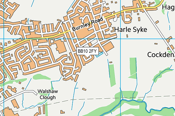 BB10 2FY map - OS VectorMap District (Ordnance Survey)