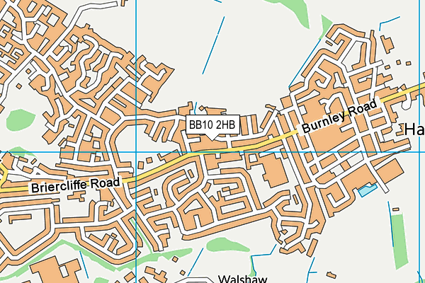BB10 2HB map - OS VectorMap District (Ordnance Survey)