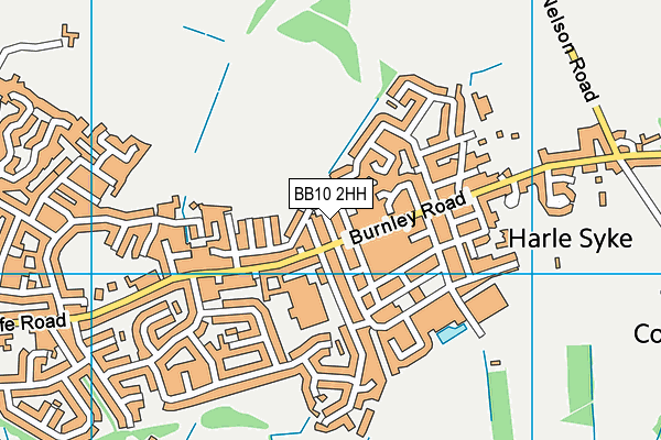 BB10 2HH map - OS VectorMap District (Ordnance Survey)
