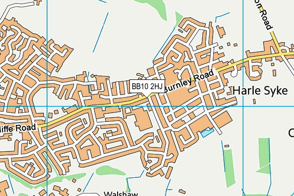 BB10 2HJ map - OS VectorMap District (Ordnance Survey)