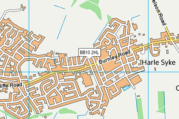 BB10 2HL map - OS VectorMap District (Ordnance Survey)