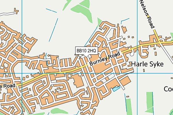 BB10 2HQ map - OS VectorMap District (Ordnance Survey)