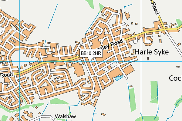 BB10 2HR map - OS VectorMap District (Ordnance Survey)
