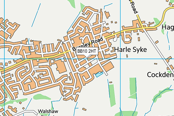 BB10 2HT map - OS VectorMap District (Ordnance Survey)