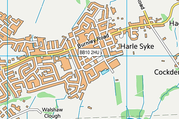 BB10 2HU map - OS VectorMap District (Ordnance Survey)