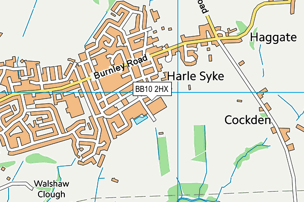 Briercliffe Recreation Ground map (BB10 2HX) - OS VectorMap District (Ordnance Survey)