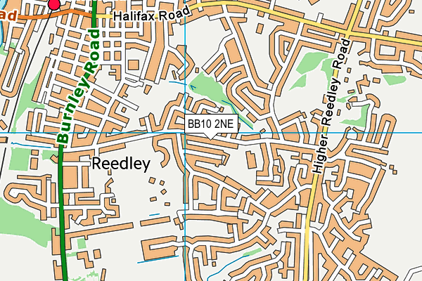 Reedley Primary School map (BB10 2NE) - OS VectorMap District (Ordnance Survey)