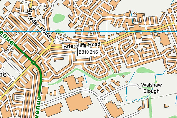BB10 2NS map - OS VectorMap District (Ordnance Survey)