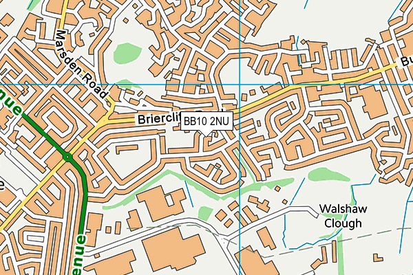 BB10 2NU map - OS VectorMap District (Ordnance Survey)