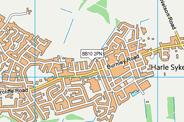 BB10 2PN map - OS VectorMap District (Ordnance Survey)