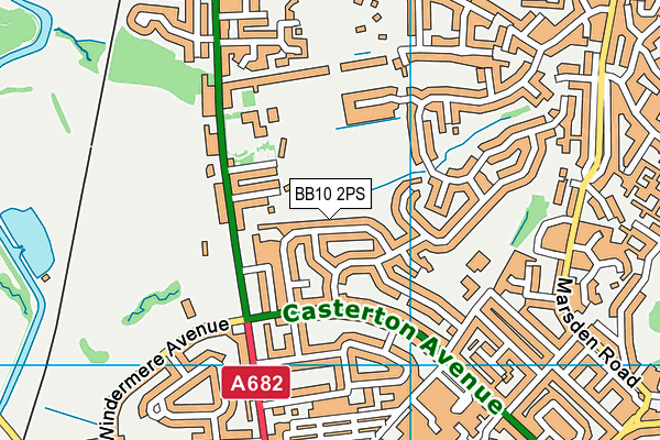 BB10 2PS map - OS VectorMap District (Ordnance Survey)