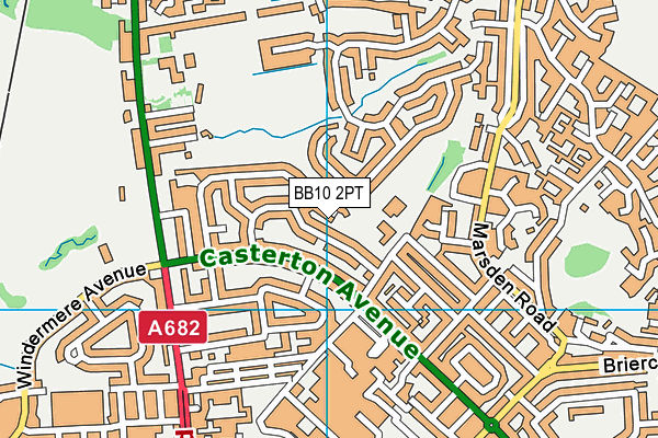 BB10 2PT map - OS VectorMap District (Ordnance Survey)