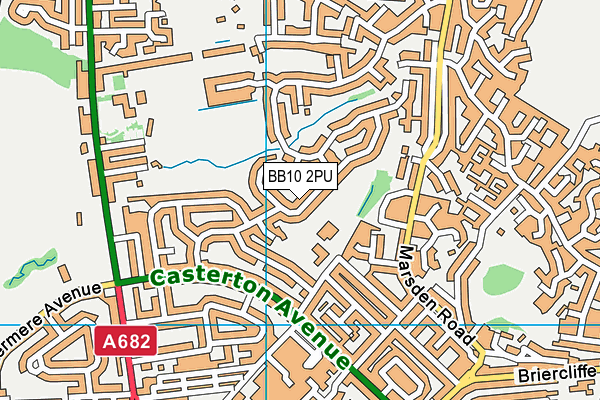 BB10 2PU map - OS VectorMap District (Ordnance Survey)