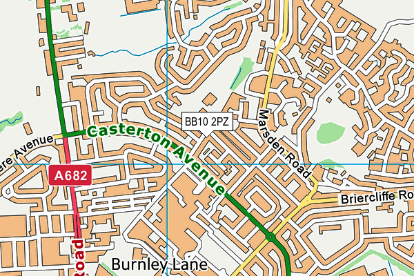 Casterton Primary Academy map (BB10 2PZ) - OS VectorMap District (Ordnance Survey)