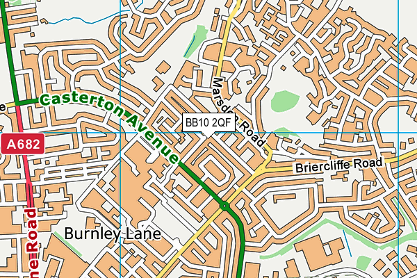 BB10 2QF map - OS VectorMap District (Ordnance Survey)