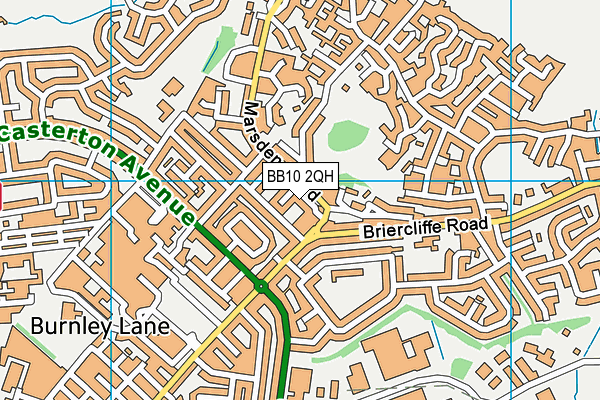 BB10 2QH map - OS VectorMap District (Ordnance Survey)