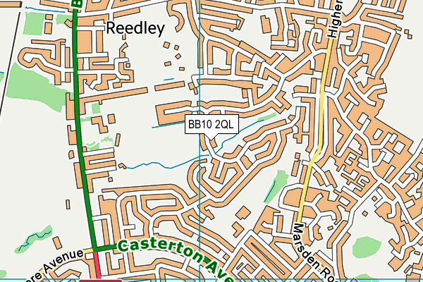 BB10 2QL map - OS VectorMap District (Ordnance Survey)